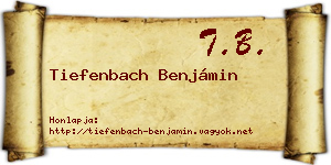 Tiefenbach Benjámin névjegykártya