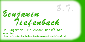 benjamin tiefenbach business card